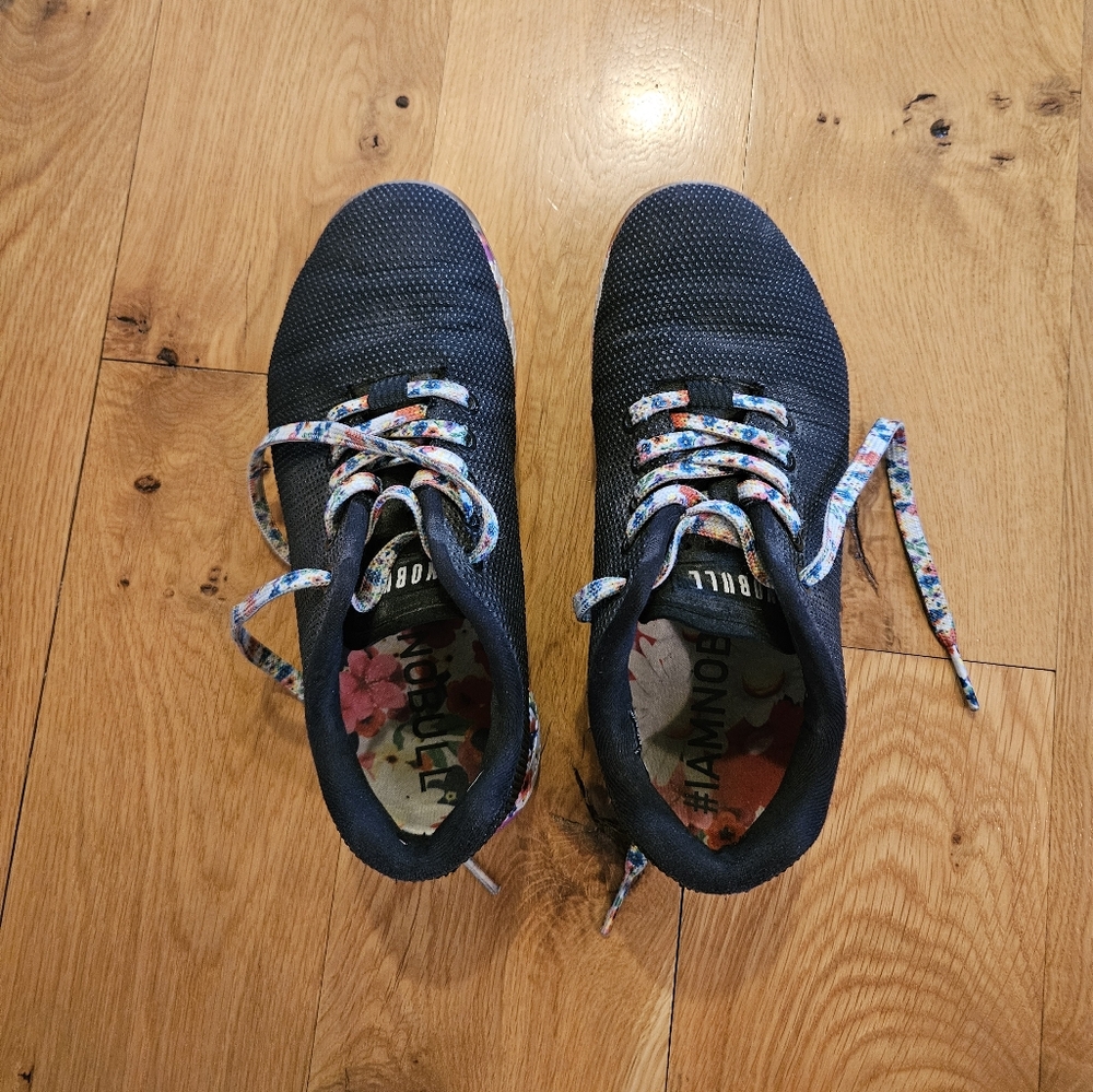 NOBULL Black Shoes with Floral Accents